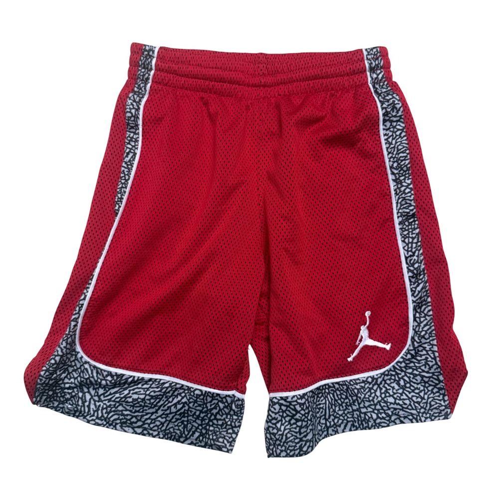 Jordan Mesh Elephant Print Jumpman Dri-FIT Basketball Shorts Boys Size S 8-10